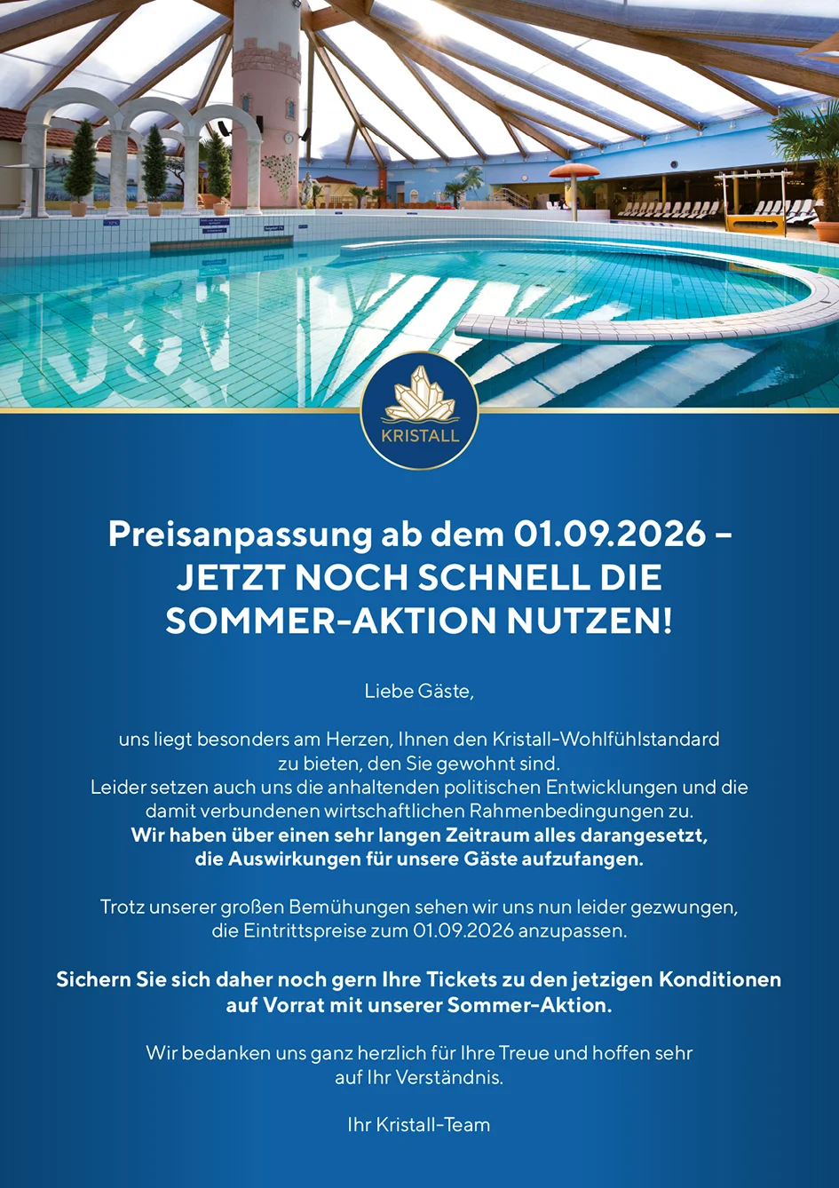 Hitzewarnung, ab 21 Uhr geschlossen